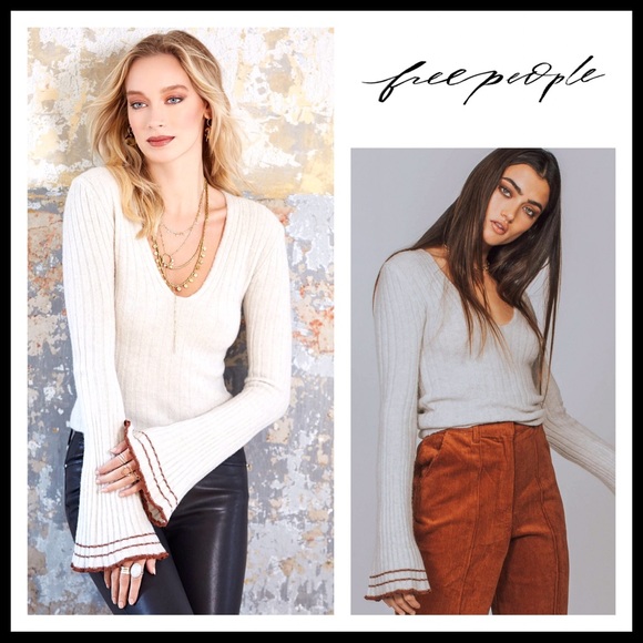 Free People Sweaters - FREE PEOPLE BOHO PULLOVER V-NECK SWEATER A3C
